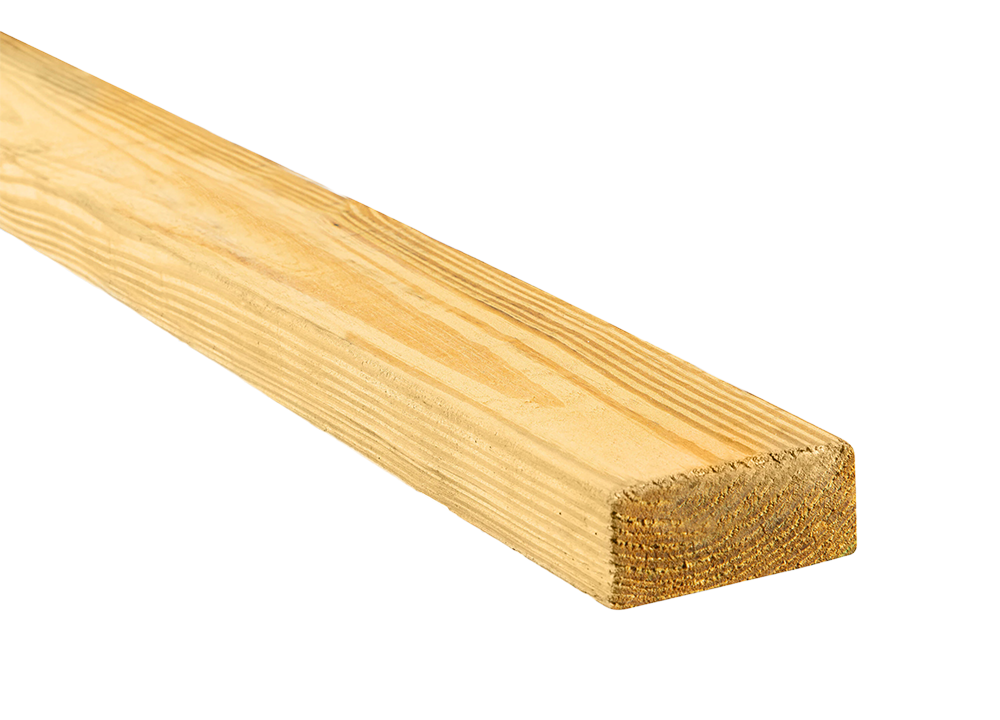 2-in x 4-in x 8-ft #2 Square Wood Pressure Treated Lumber