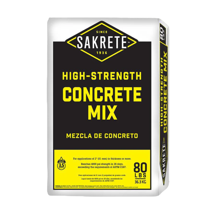 Sakrete 80-lb High Strength Concrete Mix High Strength