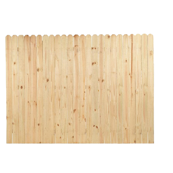 6-ft x 8-ft Pressure Treated Pine Dog Ear Privacy Stockade Fence Panel