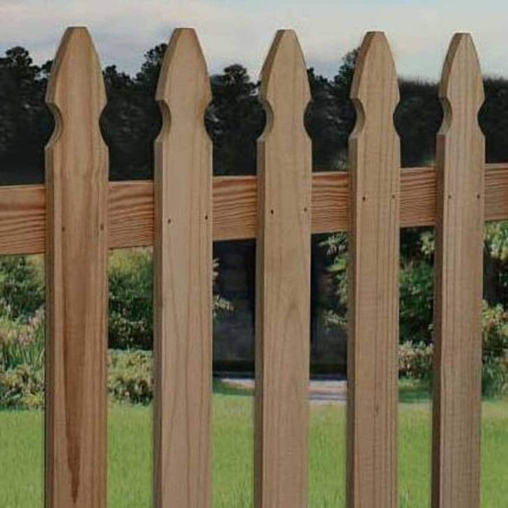 3/4-in x 3-1/2-in x 4-ft Pressure Treated Pine French Gothic Fence Picket